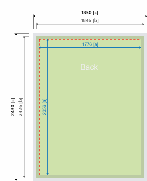 Grafikmasse f&uuml;r 202325 Messewand "Modulate"  Eckenform:eckig