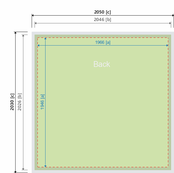 Grafikmasse f&uuml;r 202330 Messewand "Modulate"  Eckenform:eckig