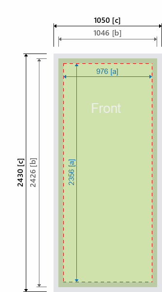 Grafikmasse für 202355 Messewand "Modulate" Eckenform:eckig