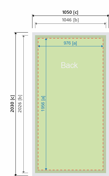 Grafikmasse f&uuml;r 202355 Messewand "Modulate"  Eckenform:eckig