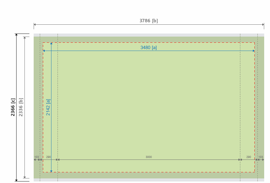 Grafikmasse f&uuml;r 121425 Neudruck für Softimage Fabric "Hop-Up" :