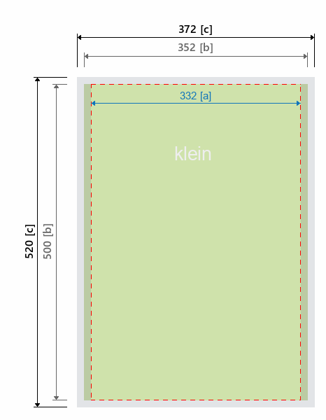 Grafikmasse f&uuml;r 513001 Promotiontheke "Pirouet quadratisch" Größe der Panels:pro Etage