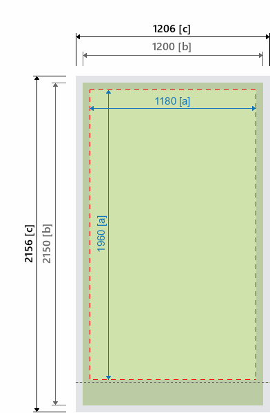 Grafikmasse f&uuml;r 100321 Rollup-Display "Cool Budget 1" Druckmaterial:Frontlitbanner