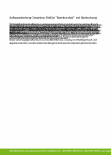 Aufbau Greenline-RollUp "Bambusstab"  mit Bedruckung
